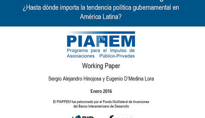 Asociaciones Público – Privadas e Ideología: ¿Hasta Dónde Importa la Tendencia Política Gubernamental en América Latina?
